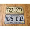 Image 1 : LOT OF 2 1978 QUEBEC LICENCE PLATES