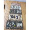 Image 1 : LOT OF 5 SASKATCHEWAN LICENCE PLATES (53, 55, 56, 57, 58)
