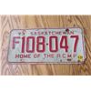 Image 6 : LOT OF 2 1973 SASKATCHEWAN "RCMP" LICENCE PLATES