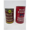 Image 1 : 2 BAKING POWDER TINS *BLUE RIBBON & MAGIC*