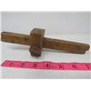 Image 2 : LOT OF 3 (WOOD MEASURE, SQUARE & SAW HANDLE)