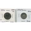 Image 1 : 1994 USA 25 CENT PC & 1949 CNDN 10 CENT PC