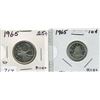 Image 1 : 1965 CNDN 25 CENT PC & 1965 CNDN 10 CENT PC