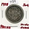 Image 1 : 1958 CNDN 50 CENT PC (SILVER)
