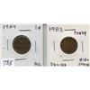 Image 1 : 1924 CNDN 1 CENT PC & 1983 CNDN 1 CENT PC