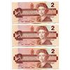Image 1 : LOT OF 3 1986 CNDN 2 DOLLAR NOTES