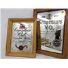 Image 1 : LOT OF 2 FRAMED MIRRORS (CANADIAN CLUB, 11" X 13"; SEAGRAM'S, 13" X 18")