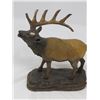 Image 2 : 2 WOODEN HAND CARVED ELK (SIGNED G. REILLY)