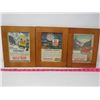 Image 1 : LOT OF 3 WHITE ROSE MOTOR OIL PICTURES (WOODEN FRAME)