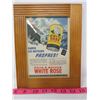 Image 6 : LOT OF 3 WHITE ROSE MOTOR OIL PICTURES (WOODEN FRAME)