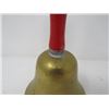 Image 4 : SCHOOL BELL (BRASS W/WOOD HANDLE) *9"*