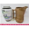 Image 1 : LOT OF 2 VASES (PLAINSMAN FRANKOMA PITCHER & JAPANESE VASE)