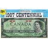 Image 1 : 1967 CNDN $1 BANKNOTE (UNC.) *CENTENNIAL YEAR*