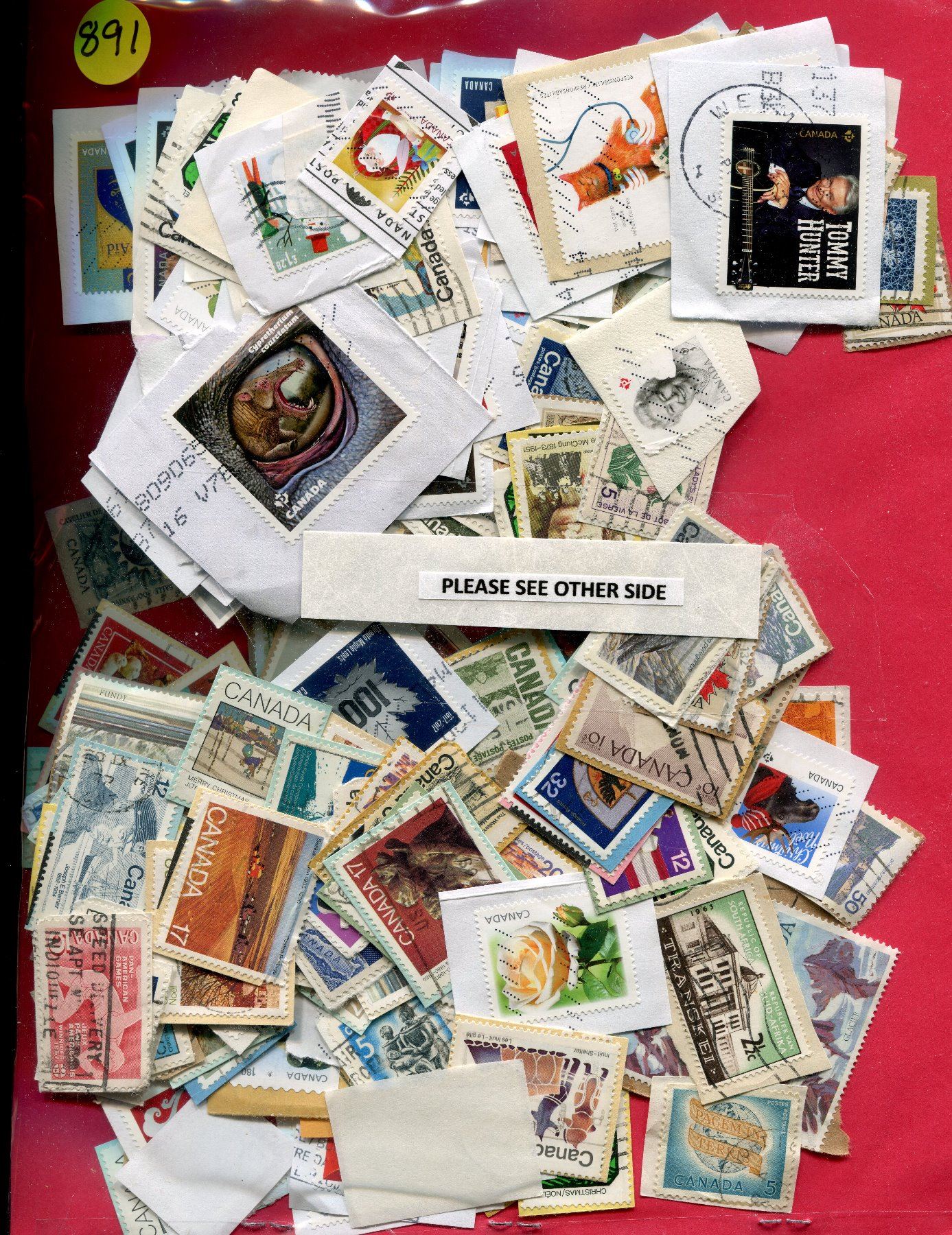 PACKAGE OF STAMPS & SAMPLE STAMPS (2 SIDES) *MOST LARGE OR LARGE