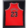 Image 1 : Michael Jordan Signed Bulls 32x44 Custom Framed Authentic Mitchell  Ness Jersey (UDA COA)