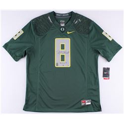 Marcus Mariota Signed LE Oregon Authentic On-Field Jersey Inscribed  Heisman 14  #8/50 (Steiner COA 