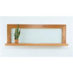 THOMAS GRUNFELD     (b. 1958)     UNTITLED     wood, glass and potted plant     40 1/8 x 83 x 13 3/4