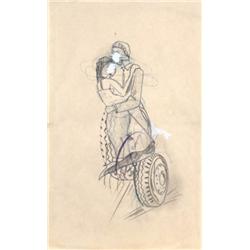 MARTIN KIPPENBERGER     (1953-1997)     UNTITLED     graphite, ink stamp, pen and ink and acrylic on