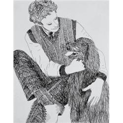 ROSEMARIE TROCKEL     (b. 1952)     UNTITLED     signed and dated “Trockel 78” on the reverse     pe