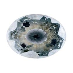 PEDRO BARBEITO     (b. 1969)     SPACELAND     acrylic, pigment printout on canvas with 3-D printout