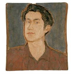 STEPHAN BALKENHOL     (b. 1957)     UNTITLED (SELF-PORTRAIT)     signed and dated “Stephan Balkenhol