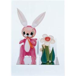 JEFF KOONS     (b. 1955)     UNTITLED (INFLATABLE RABBIT AND FLOWER)     offset lithograph on paper 