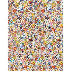 TAKASHI MURAKAMI     (b. 1963)     UNTITLED (DOB FLOWER)     signed and dated “Takashi ’03”     felt