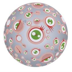 TAKASHI MURAKAMI     (b. 1963)     JELLY FISH EYES     two elements drawn on face by artist’s hand o