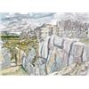 Image 1 : PHILIP PEARLSTEIN     (b. 1924)     RUINS AND LANDSCAPES     portfolio of five color etchings and aq