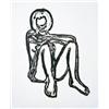 Image 1 : TOM WESSELMANN     (b. 1931)     MONICA SITTING ELBOWS ON KNEES     color lithograph     45 3/8 x 37