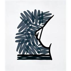 TOM WESSELMANN     (b. 1931)     SEASCAPE TIT WITH SCRIBBLE     color silkscreen on paper     34 5/8