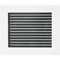 DONALD JUDD     (1928-1994)     UNTITLED (OPEN RIGHT)     aquatint on paper     29 x 34 in. (73.7 x 