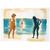 Image 1 : ERIC FISCHL     (b. 1948)     BEACH     color aquatint     36 x 52 in. (91.4 x 132.1 cm)     execute