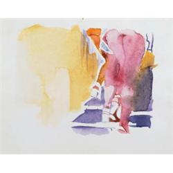 CECILY BROWN     (b. 1969)     UNTITLED (FROM CUNNING STUNTS)     watercolor on paper     5 1/2 x 5 