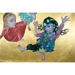 NICKY HOBERMAN     (b. 1967)     FLOWER POWER     oil on canvas     96 x 144 in. (243.8 x 365.8 cm) 