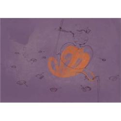 INKA ESSENHIGH     (b. 1969)     UNTITLED (LIGHT PURPLE)     oil on paper     25 1/4 x 33 5/8 in. (6