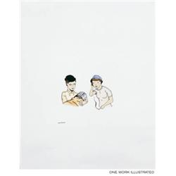 MARCEL DZAMA     (b. 1974)     UNTITLED (four works)      signed “Marcel Dzama” center right      pe