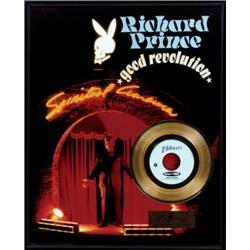 RICHARD PRINCE     (b. 1949)     GOOD REVOLUTION     presentation gold record with engraved plaque m