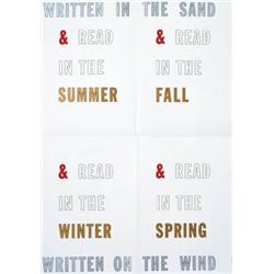 LAWRENCE WEINER     (b. 1940)     WRITTEN IN THE SAND     lithograph on paper     39 1/2 x 28 in. (1