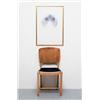 Image 1 : ABIGAIL LANE     (b. 1967)     REFERENCE POINT     wooden chair with ink pad seat and framed print  