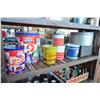 Image 2 : Shelf of vintage tins - (Approx 9)