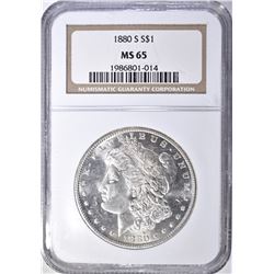 1880 S MORGAN DOLLAR  NGC  MS-65