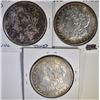 Image 1 : 3 CH BU TONED MORGAN DOLLARS  1885-O 80, 96