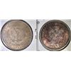 Image 2 : 2 CH BU TONED MORGAN DOLLARS  1896, 04-O