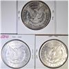 Image 2 : 3 BU MORGAN DOLLARS  1889, 90, 91