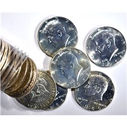 BU ROLL 1966 SMS KENNEDY HALF DOLLARS