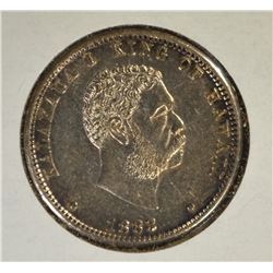 1883 SILVER 25 CENT HAWAII  CH BU