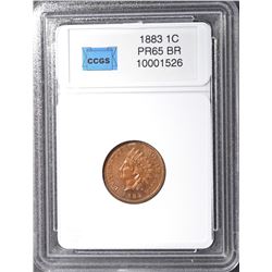 1883 INDIAN CENT, CCGS GEM PROOF BR