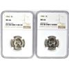 Image 1 : 2-1965 JEFFERSON NICKELS, NGC MS-66