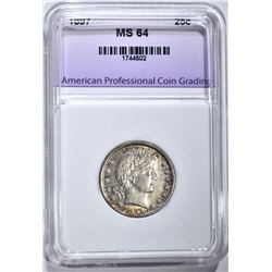 1897 BARBER QUARTER, APCG CH/GEM BU